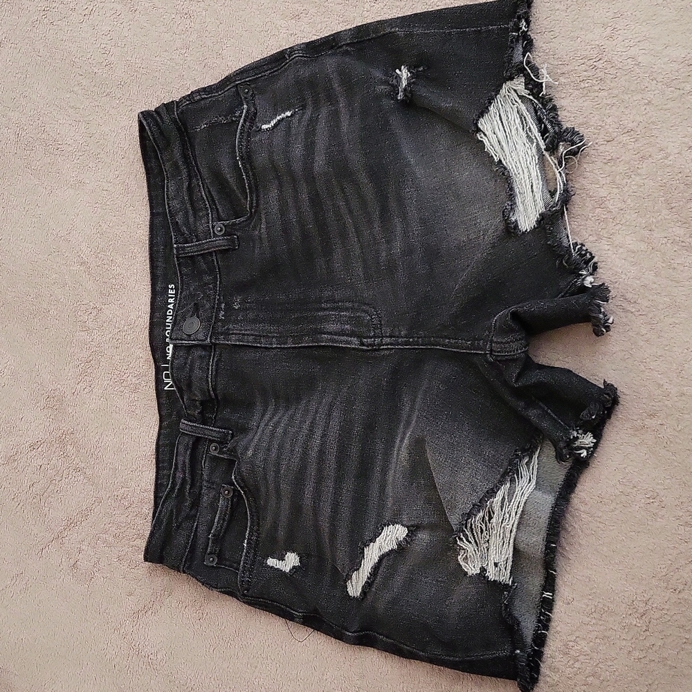 Black Jean Shorts